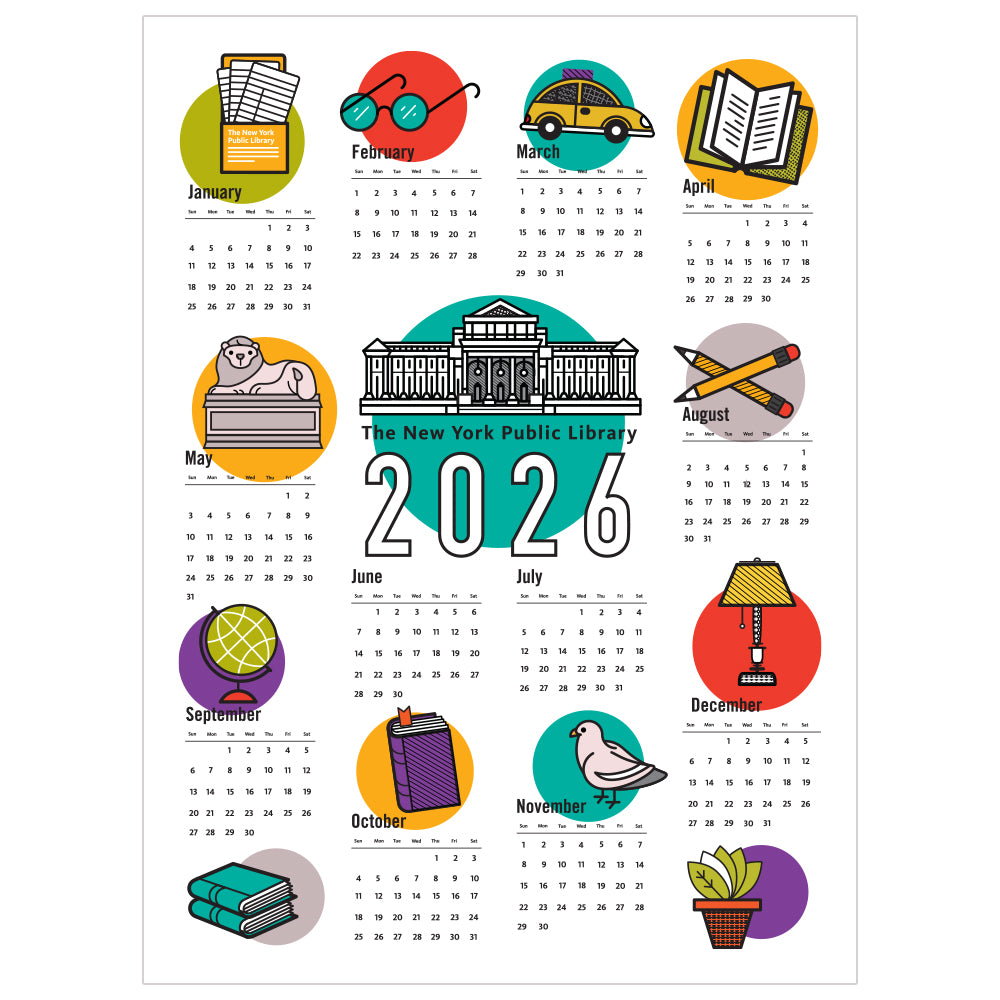 Printable NYPL 2026 Calendar | The New York Public Library Shop