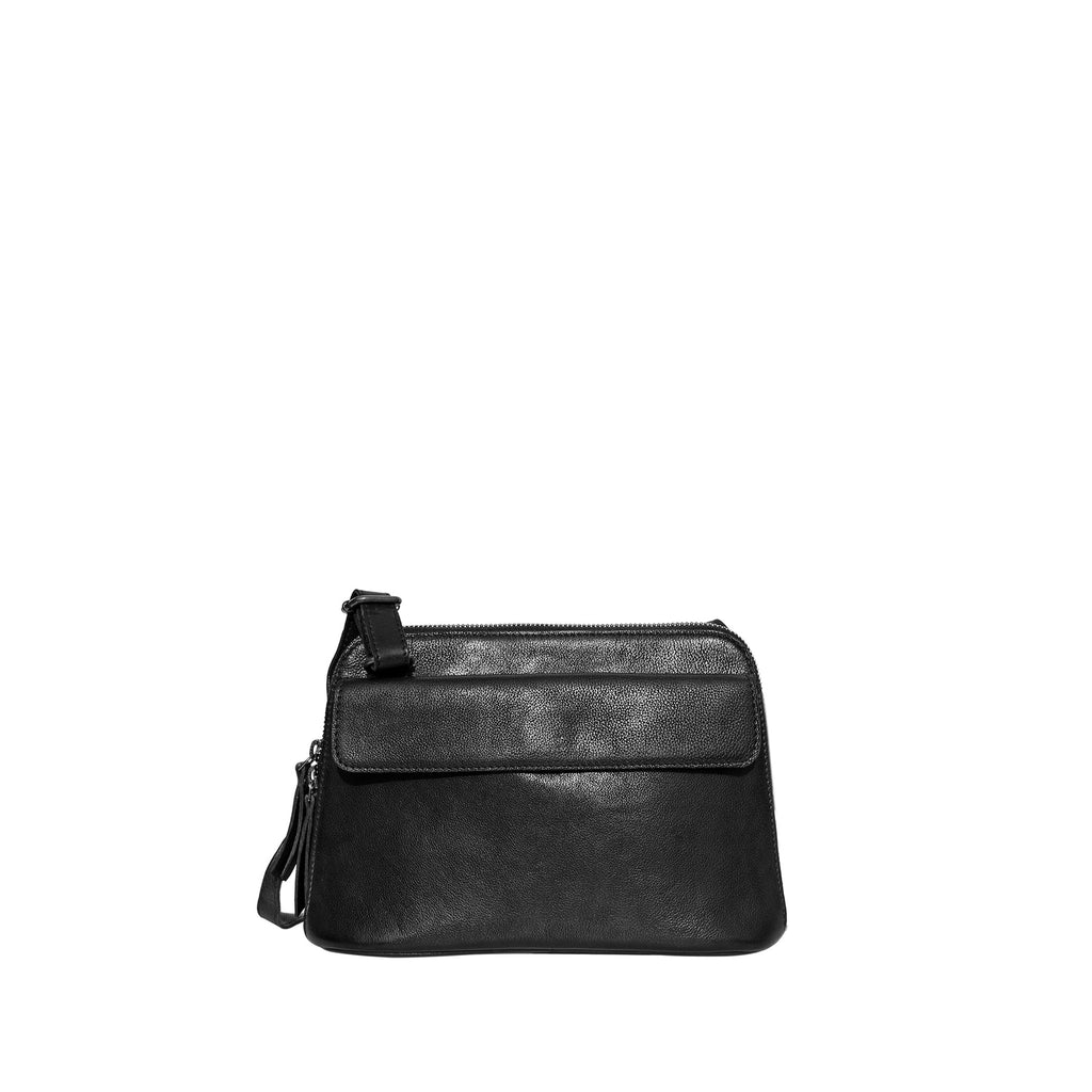 Leather Crossbody Bag: Luna Black