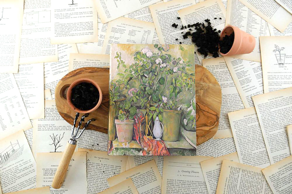 Paperblanks 2026 Dagplanner – Cezanne's Terracotta Pots & Flowers | Midi Harde Kaft, Elastische Sluiting