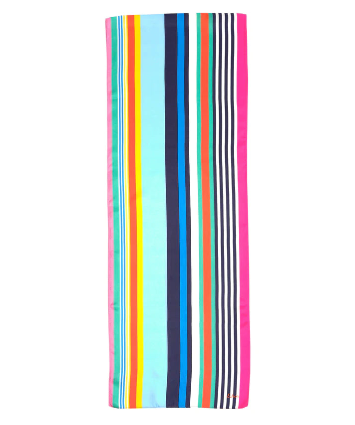 Tropic Stripe Silk Oblong Scarf