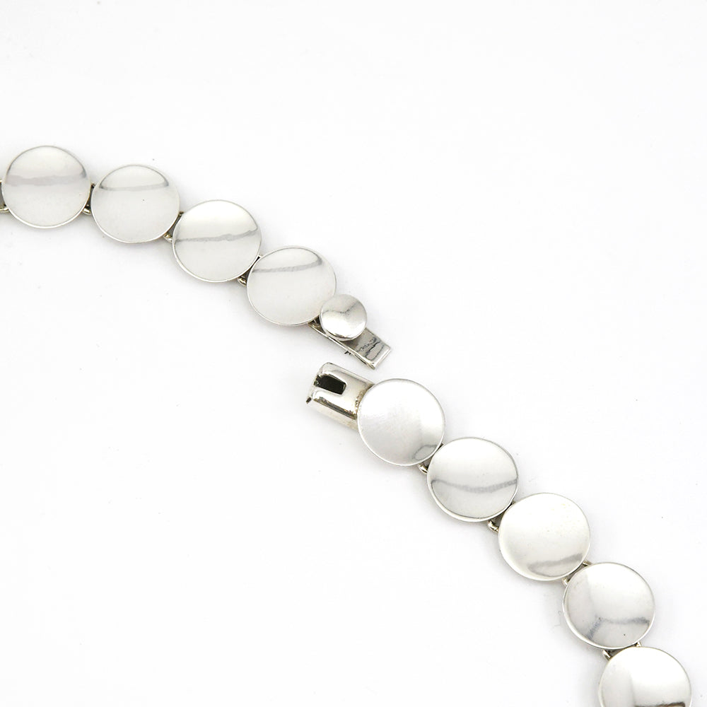 Disc Silver Necklace