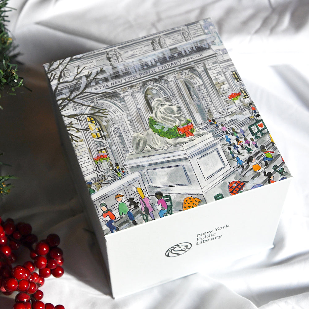 NYPL Michael Storrings Holiday Candle | The New York Public