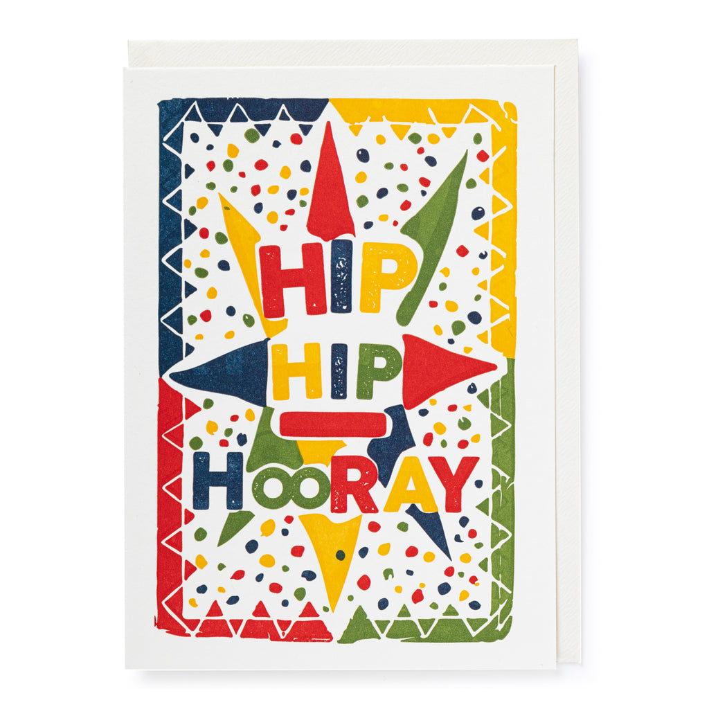 Hip Hip Hooray Letterpress Notecard