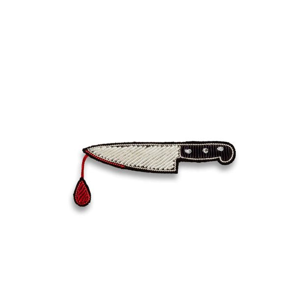 Knife Hand Embroidered Brooch