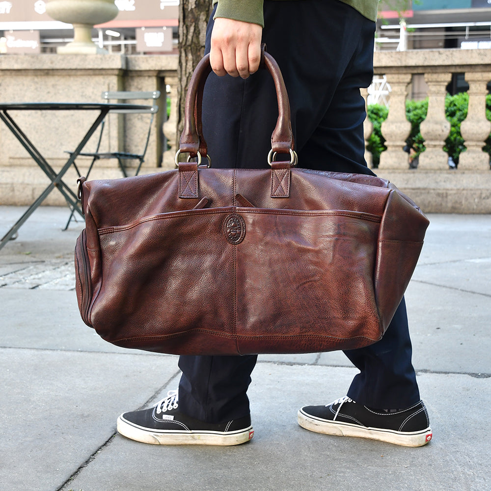 Leather NYPL Duffel Bag