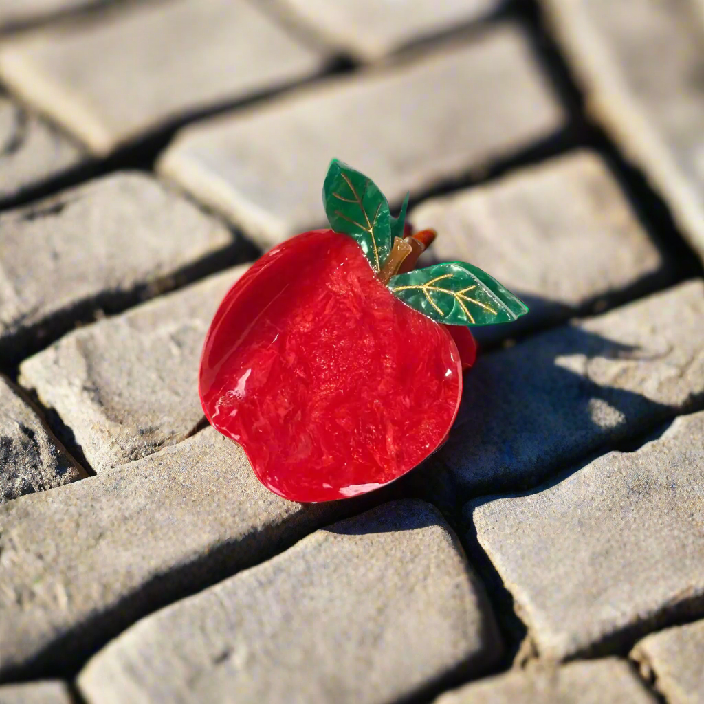 Hand-Painted Big Apple Claw Hair Clip | The New York Public