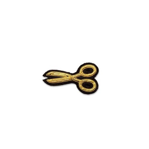 Golden Scissors Hand Embroidered Brooch