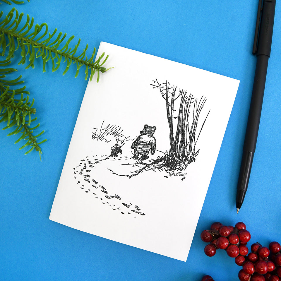 Winnie-the-Pooh & Piglet: Printable Greeting Card