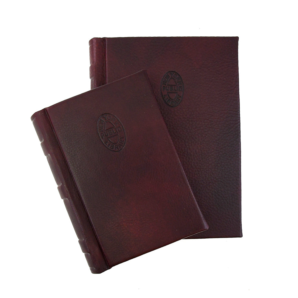 Oxblood Hardcover Leather NYPL Stamp Journal