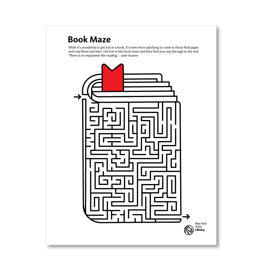 Printable Maze: Book - The New York Public Library Shop