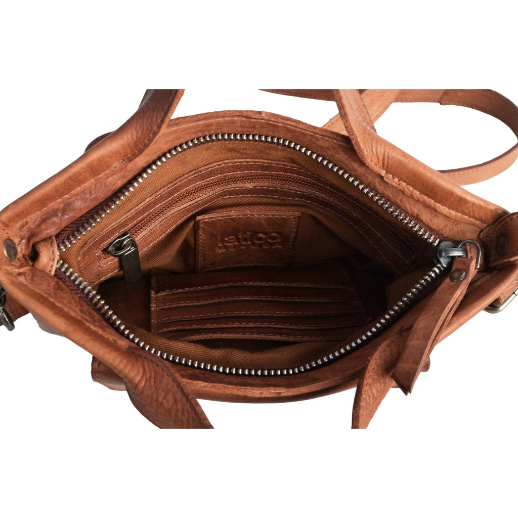 V-Shaped Leather Crossbody Bag: Mick