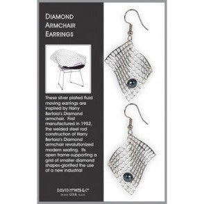 Diamond Armchair Earrings - The New York Public Library Shop