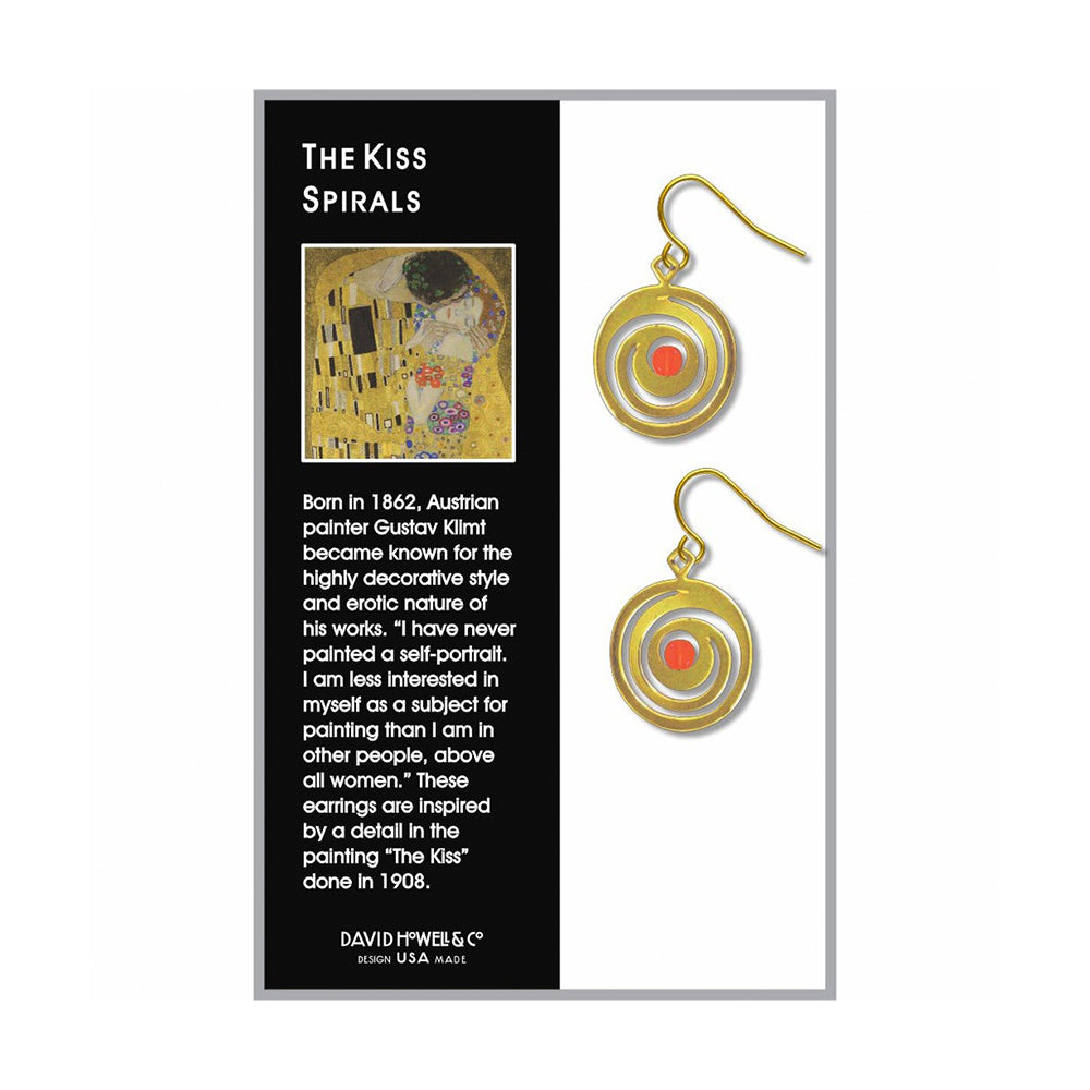 Klimt The Kiss Spirals Earrings