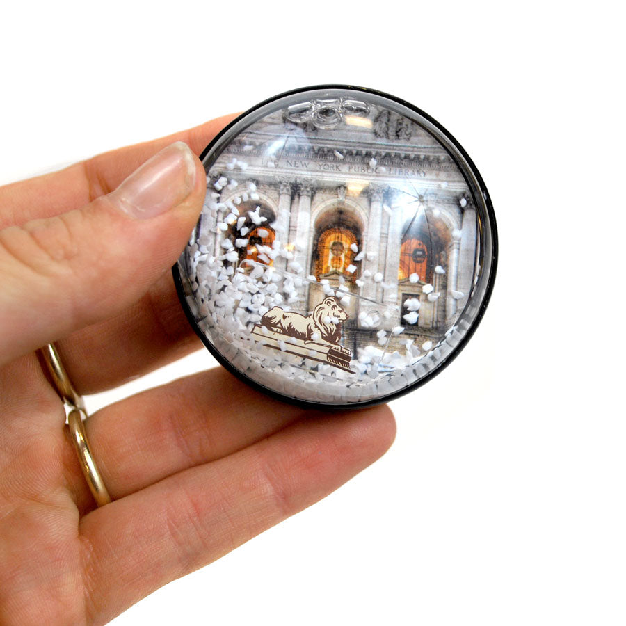 NYPL Snowglobe Magnet - The New York Public Library Shop