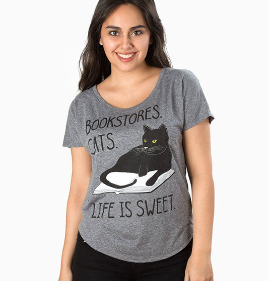 Bookstore Cats T-Shirt - The New York Public Library Shop