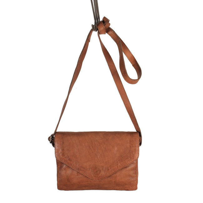 Leather Envelope Crossbody Bag: Harbor Cognac