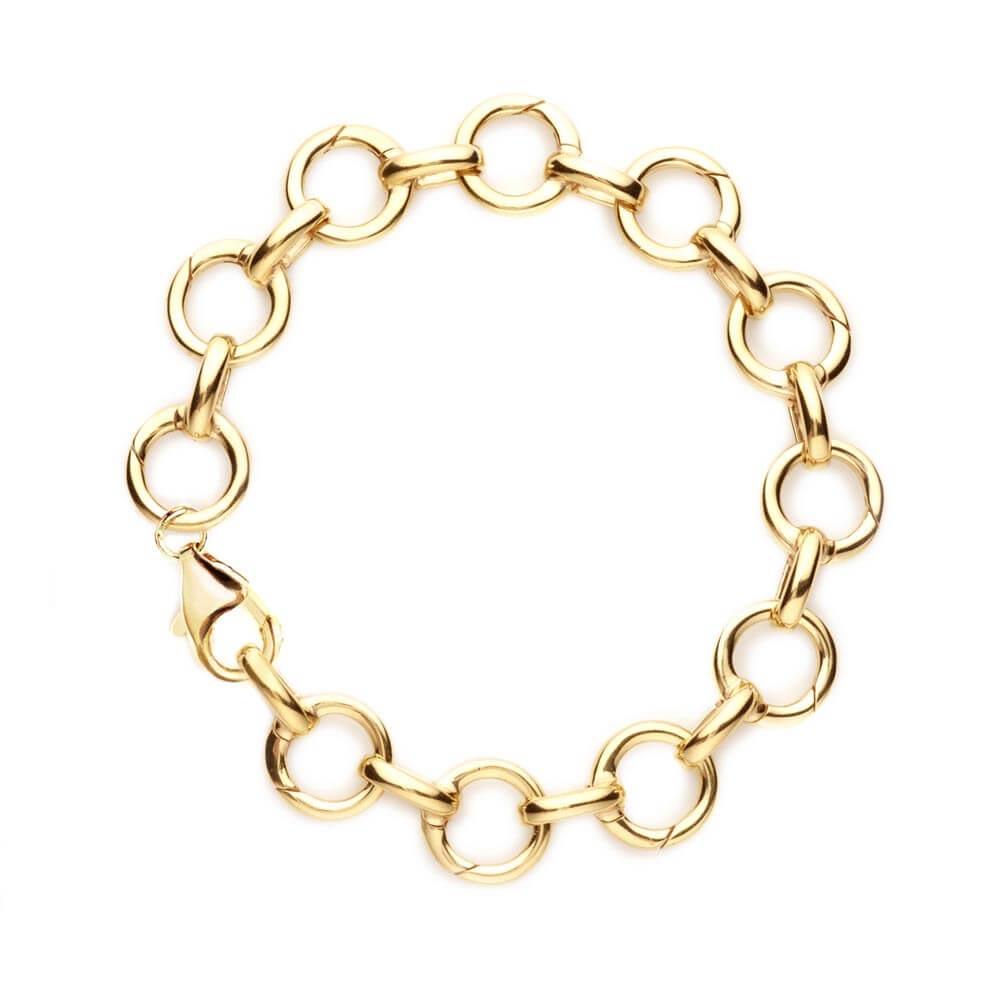 14K Gold Infinity Charm Bracelet