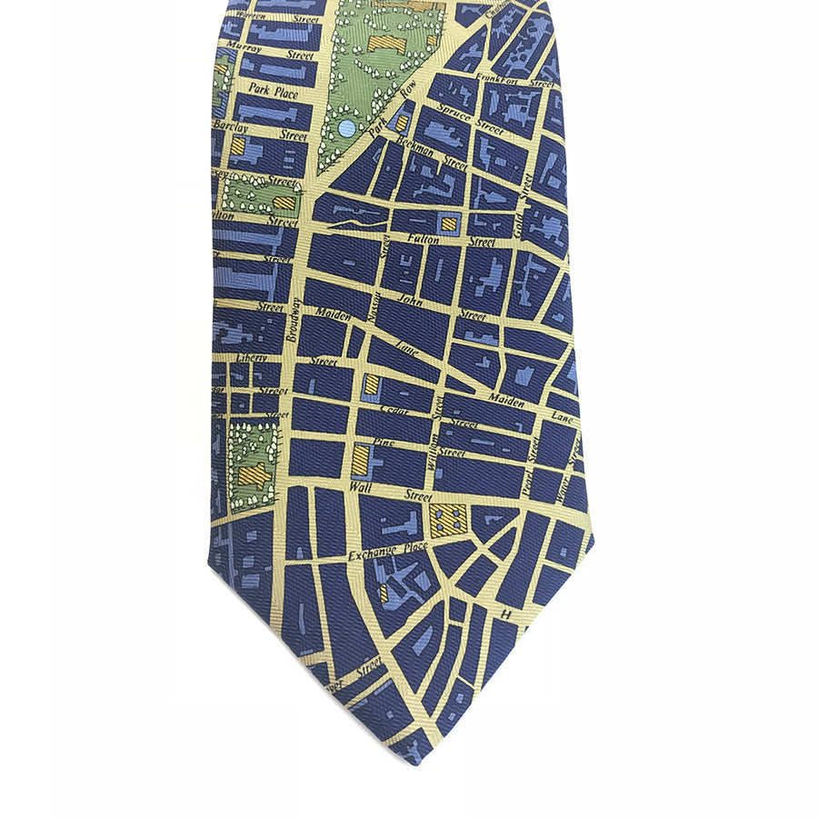 New York City Map Tie - The New York Public Library Shop