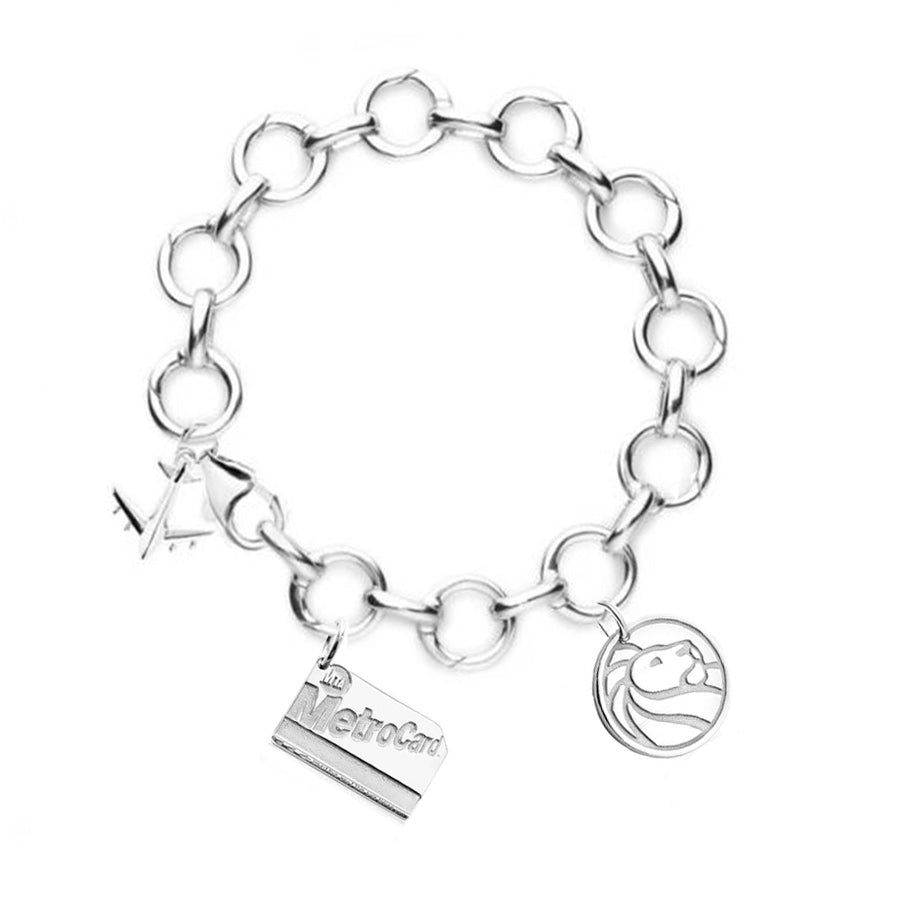 NYPL and NYC Silver Infinity Charm Bracelet - The New York Public Library Shop
