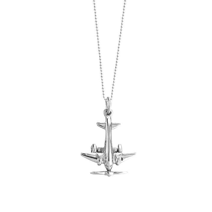 Silver Propeller Airplane Charm