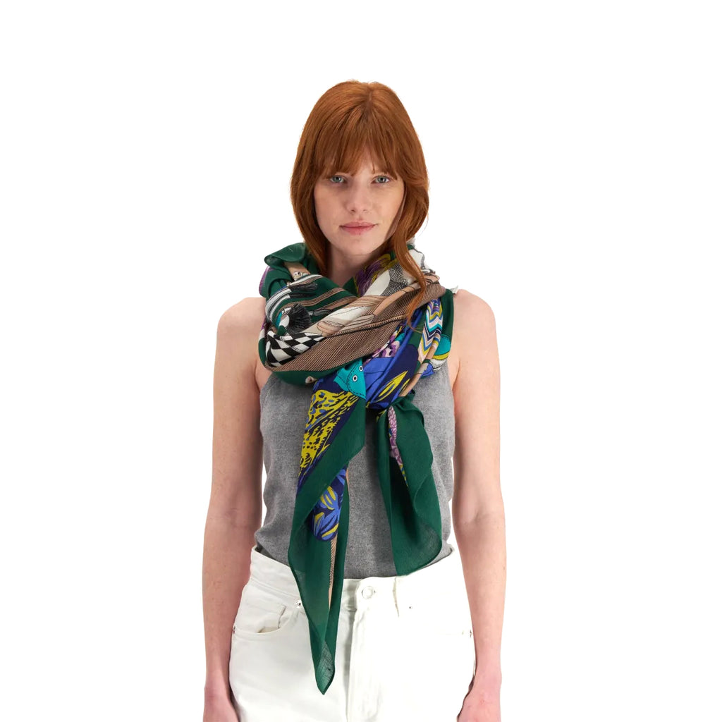 Emerald Atelier Wool & Cashmere Blend Oblong Scarf