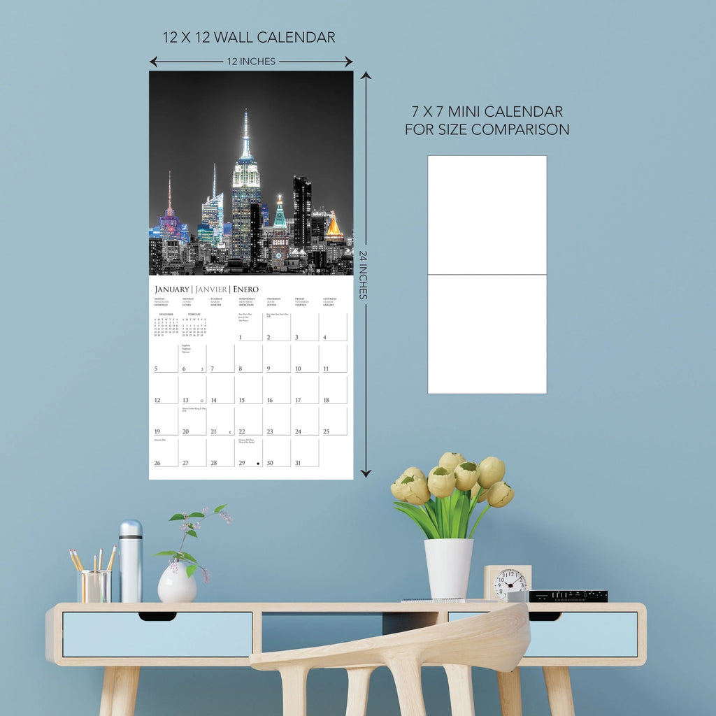 New York Glitz 2025 Wall Calendar