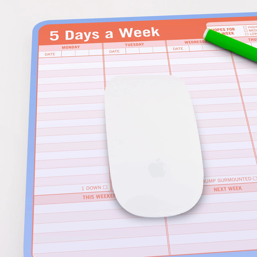 5-Days a Week Paper Mousepad