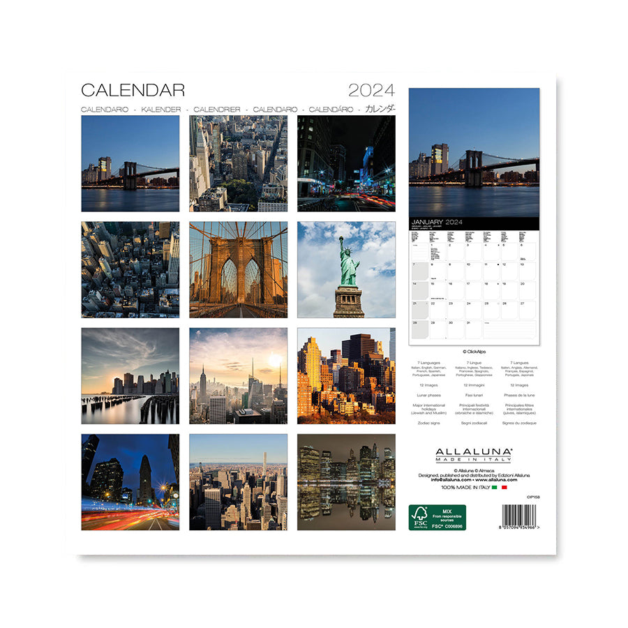 New York In Photos 2024 Wall Calendar