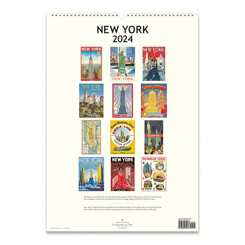 New York City 2024 Wall Calendar
