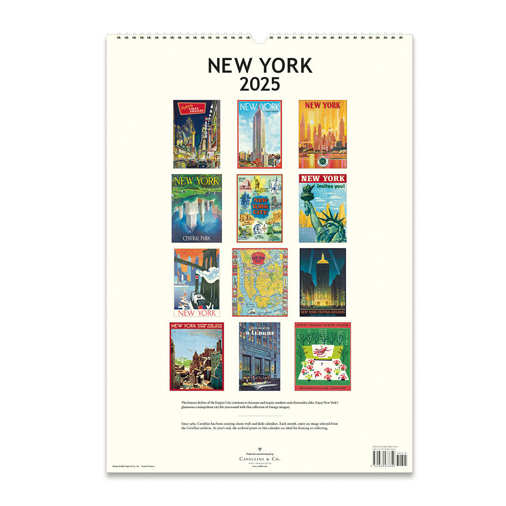 New York City 2025 Wall Calendar