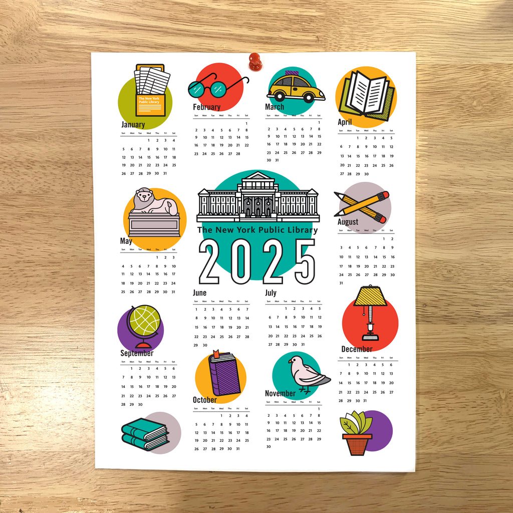 Printable NYPL 2025 Calendar The New York Public Library Shop