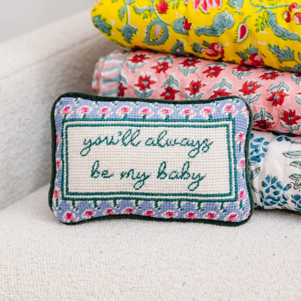 Be My Baby Mini Needlepoint Pillow