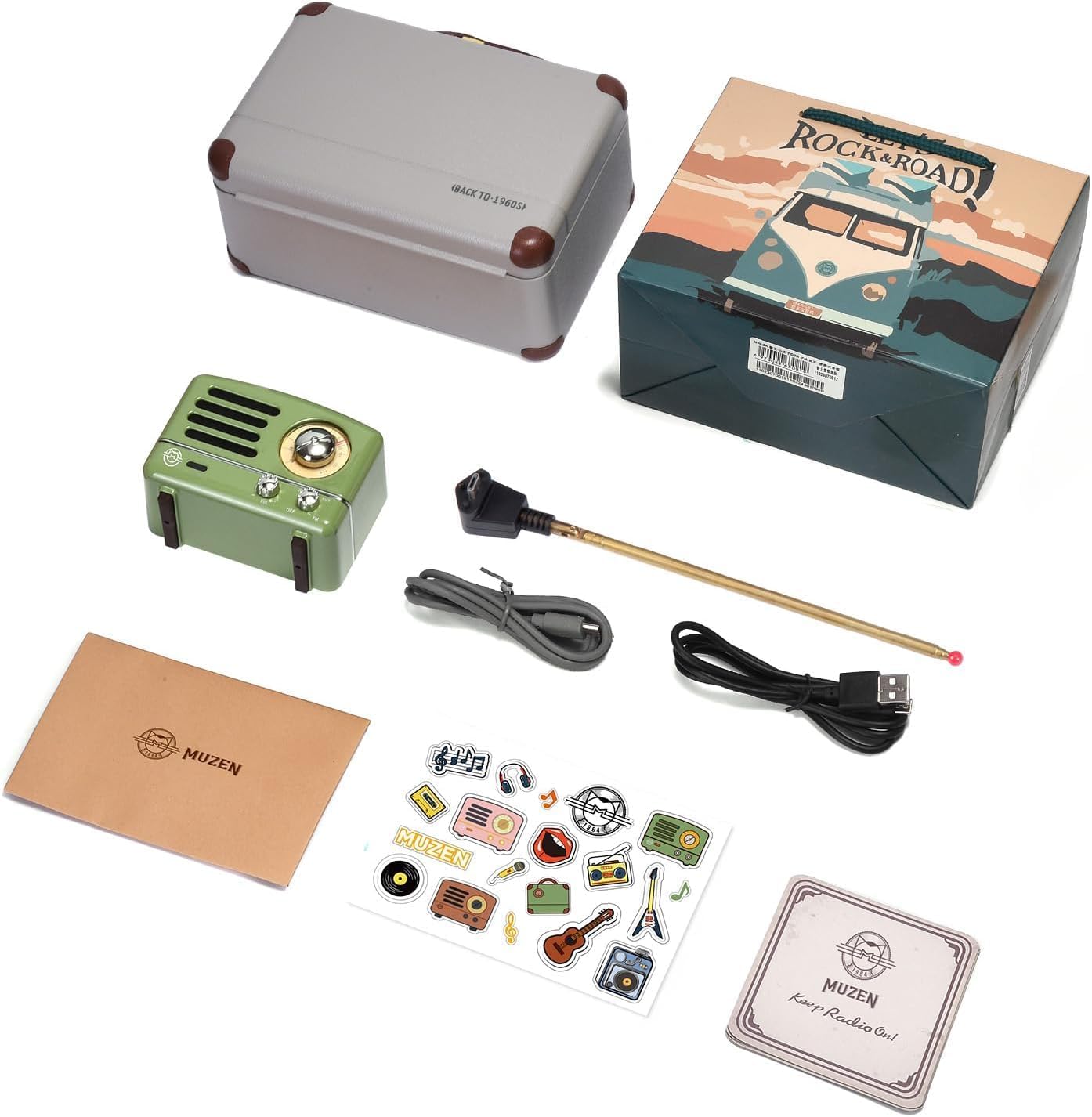 Metal Green Retro Mini Radio / Bluetooth Speaker | The New York