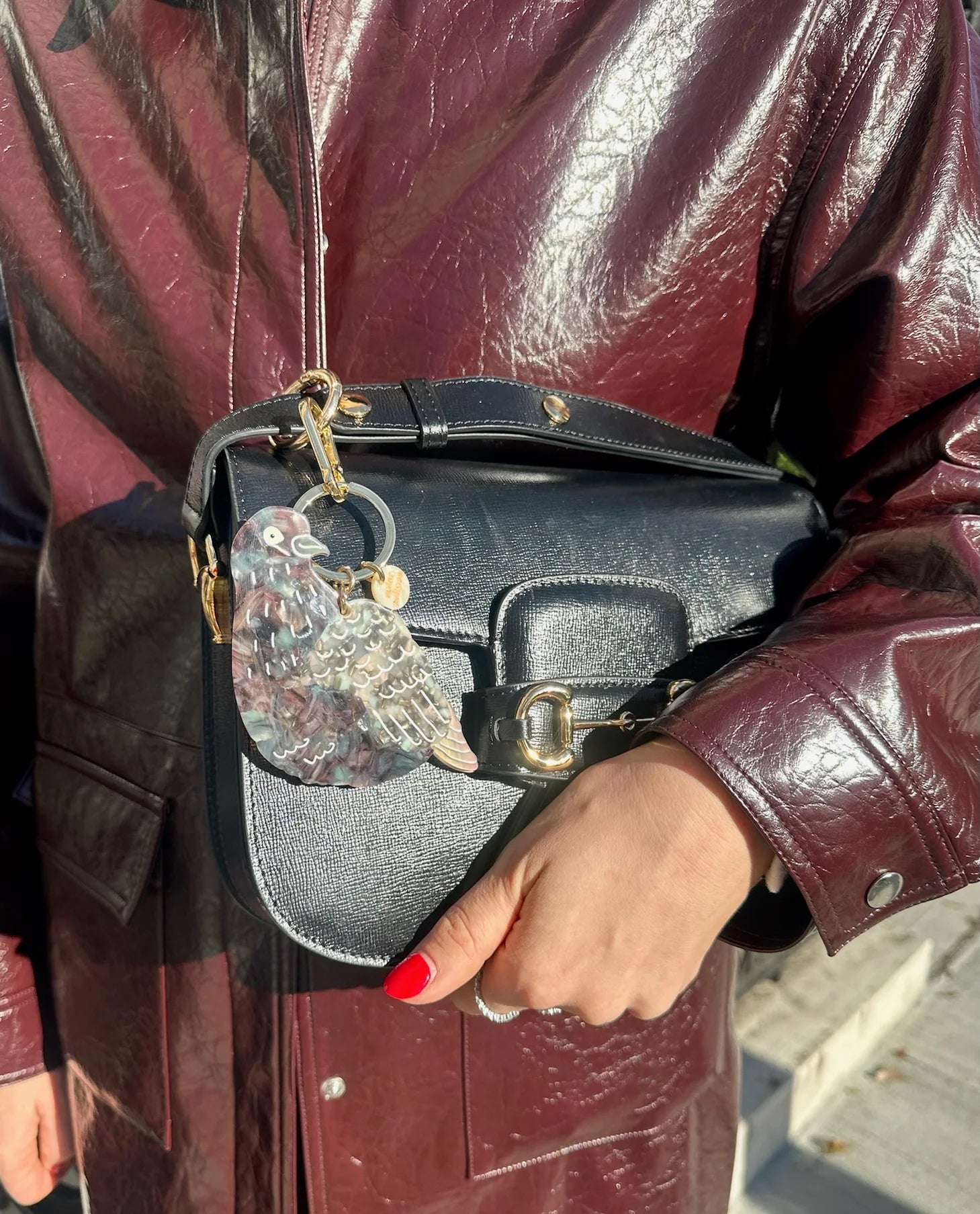 Hand-Painted Pigeon Bag Charm + Keychain | The New York Public