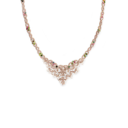 Lace Necklace: Talia in Tourmaline