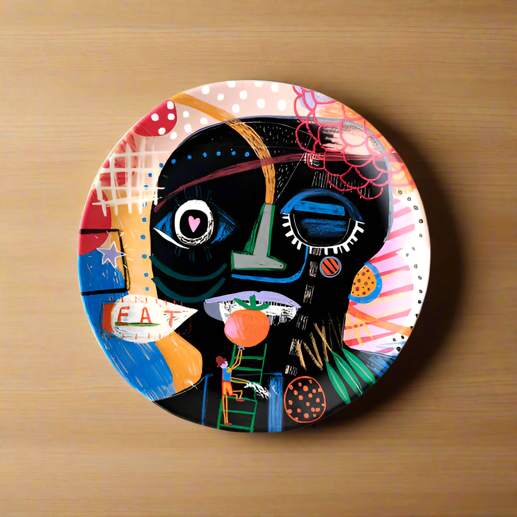 Jean-Michel Basquiat Melamine Plate | The New York Public Library Shop