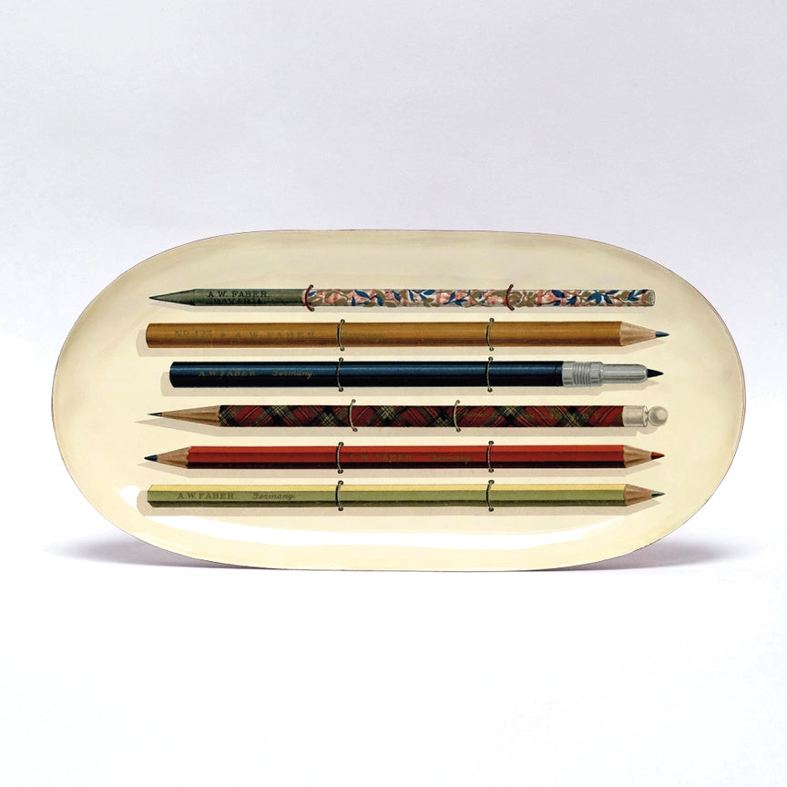 Vintage Pencils Enamel Tray