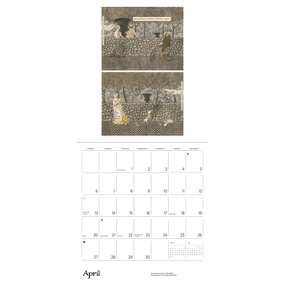 Edward Gorey 2025 Wall Calendar (Centennial Edition)