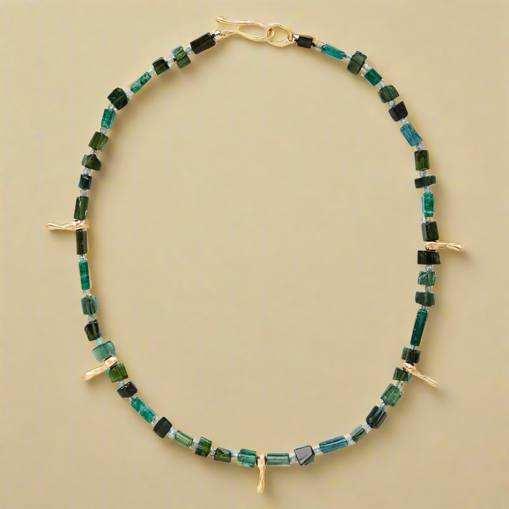 Nile Tourmaline Calima Bronze Necklace