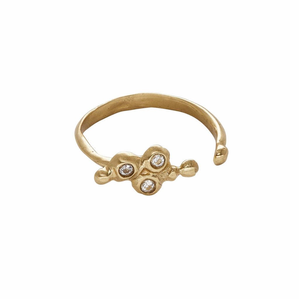 Caldera Bronze Cubic Zironia Adjustable Ring