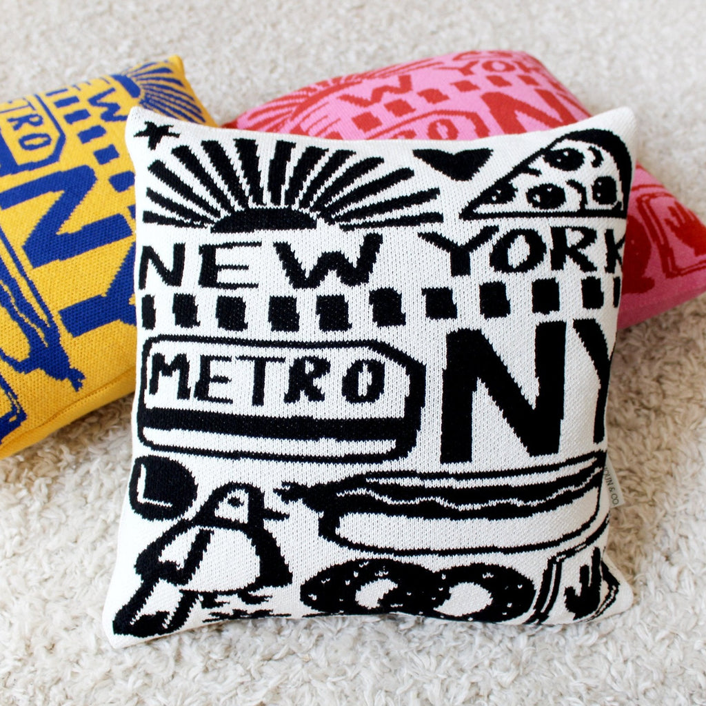 New York City Knit Pillow