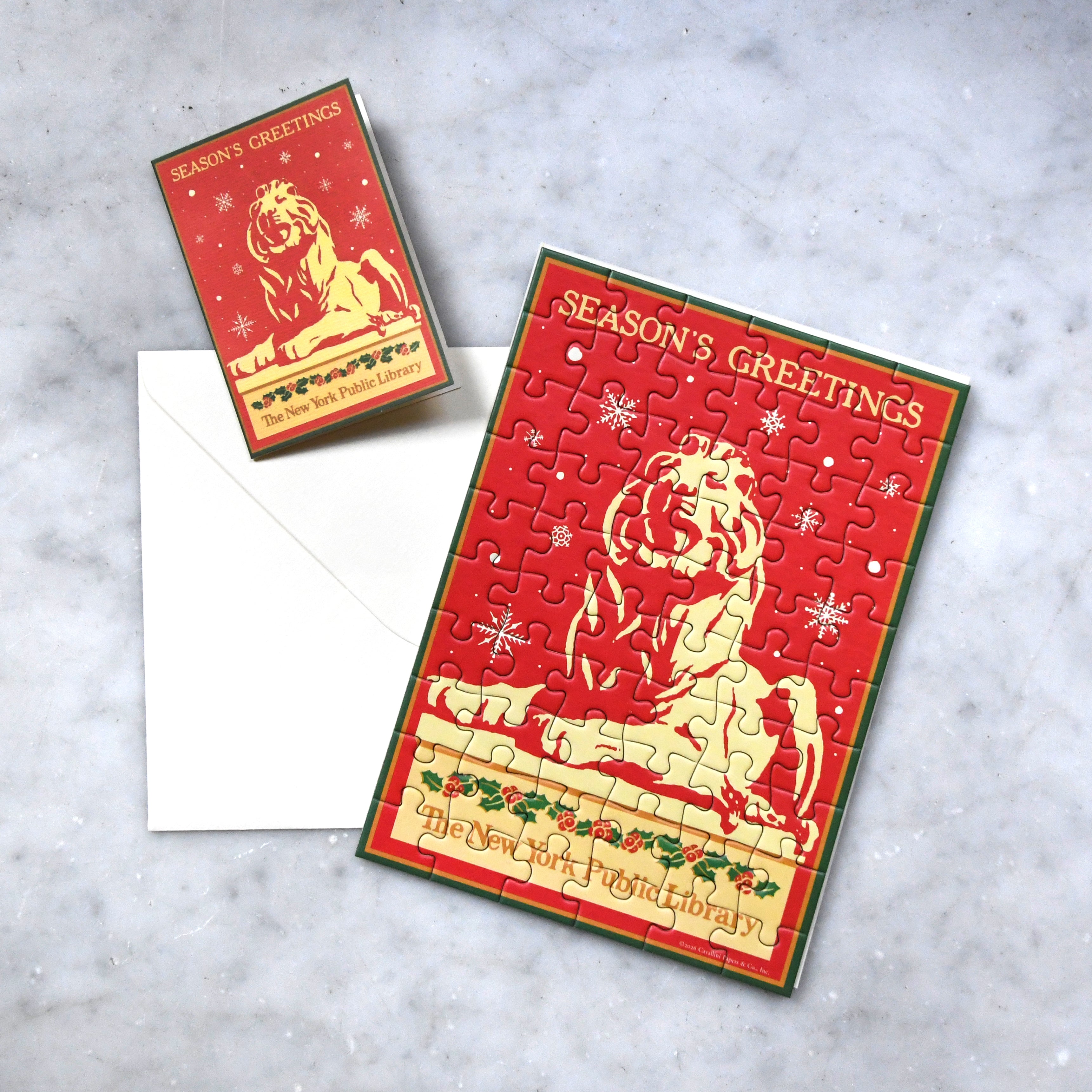 NYPL Lion Holiday Greeting Card Puzzle
