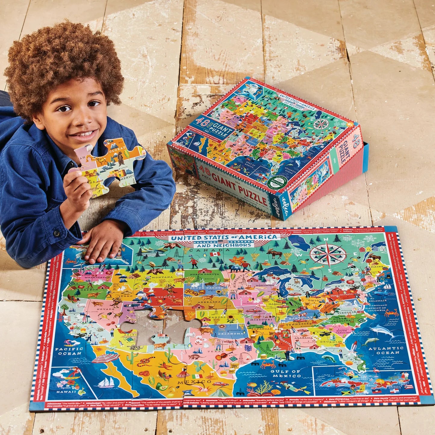 USA Map Giant Puzzle