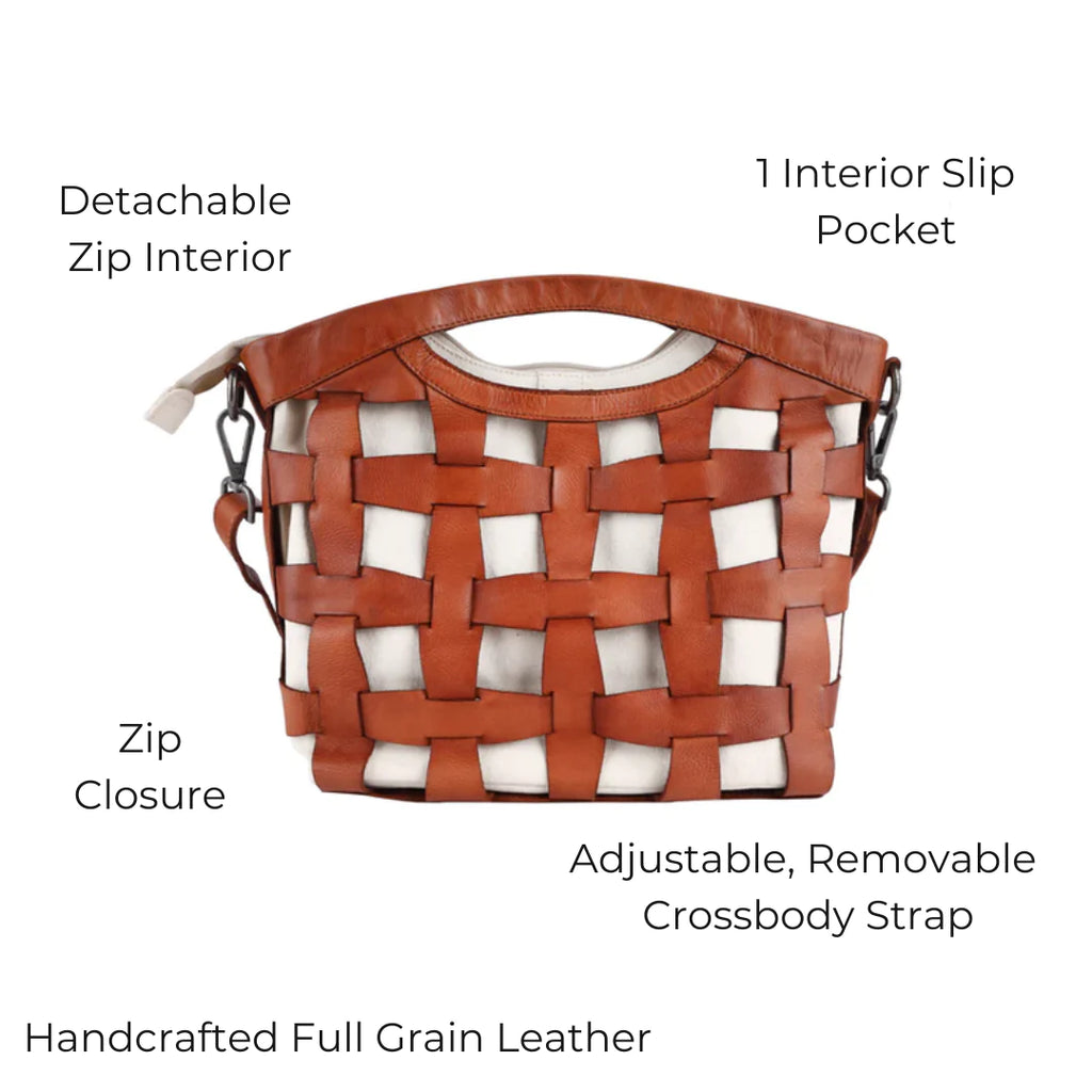 Leather Shoulder/Crossbody Bag: Prado