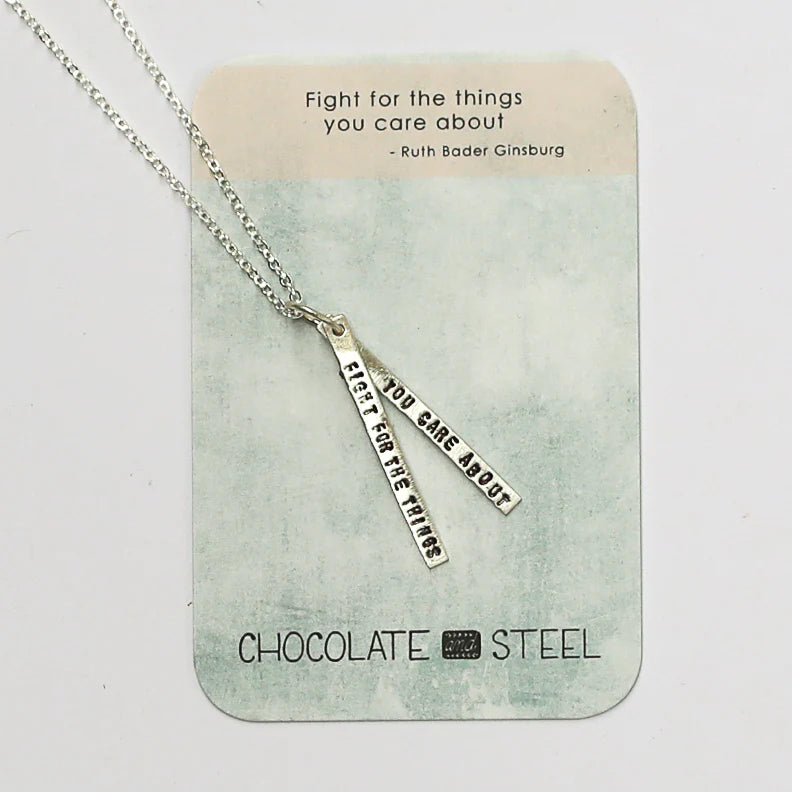 Ruth Bader Ginsburg Quote Necklace