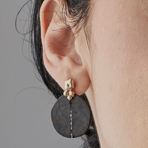 Black Orbit Bronze Earrings