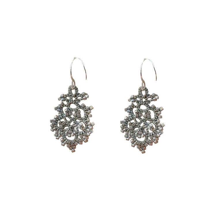 Lace Earrings: Raia in Ice