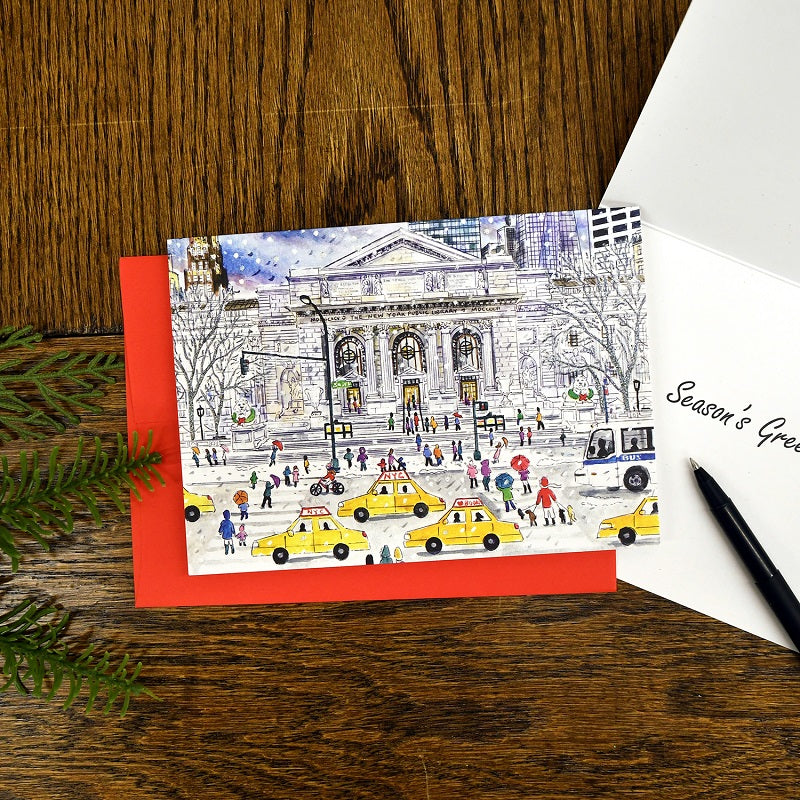 NYPL Michael Storrings's Embellished Holiday Card Set