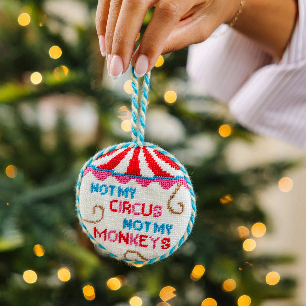 Not My Circus Needlepoint Ornament