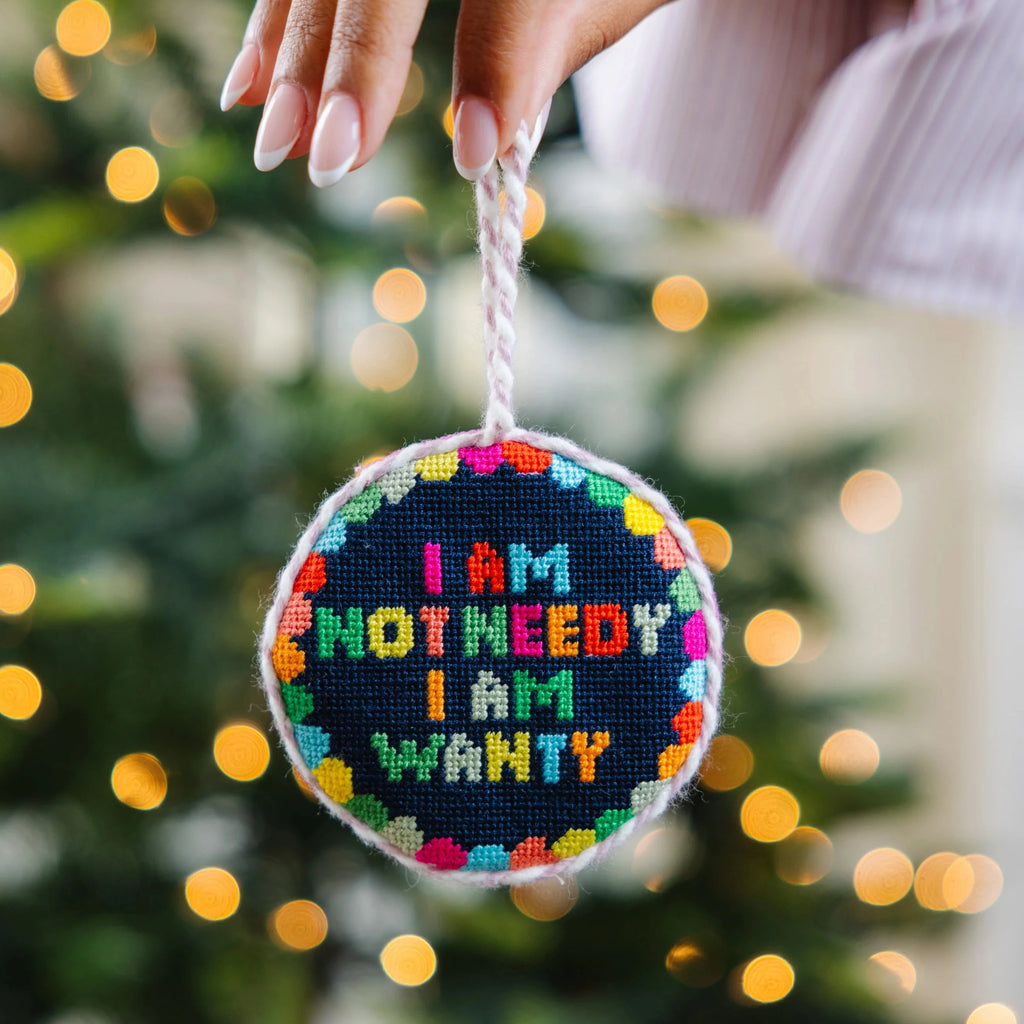 Not Needy Needlepoint Ornament